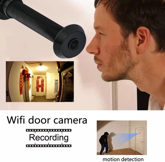 Digitale Deurcamera - Kijkgat Camera - Huis Beveiliging - Bewegingsdetectie Opname - 14 x 9 x 4 cm - Zilver — afbeelding 4