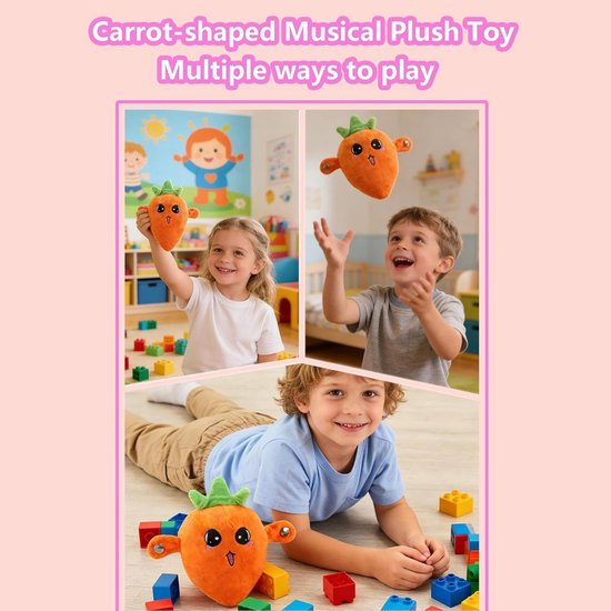 Interactief Pluche Speelgoed - Muziek Knuffel - Educatief Spel - Vormen en Kleuren - 23 x 21 x 10.5 cm — afbeelding 4