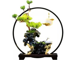 Kunstmatige Bonsai - Zen Decoratie - Woonkamer Inrichting - Eco-vriendelijk Materiaal - 1.00 Stuks - Rood