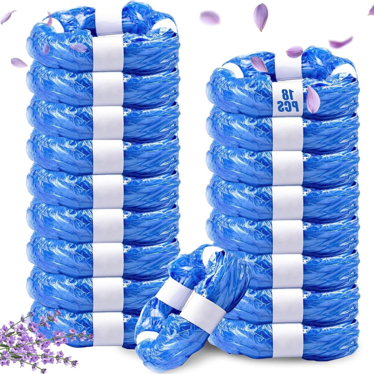 Luieremmer Navullingen - Navulcassettes Afval - Hygiënisch Afval Beheer - Geurdicht - 18 Stuks - Blauw