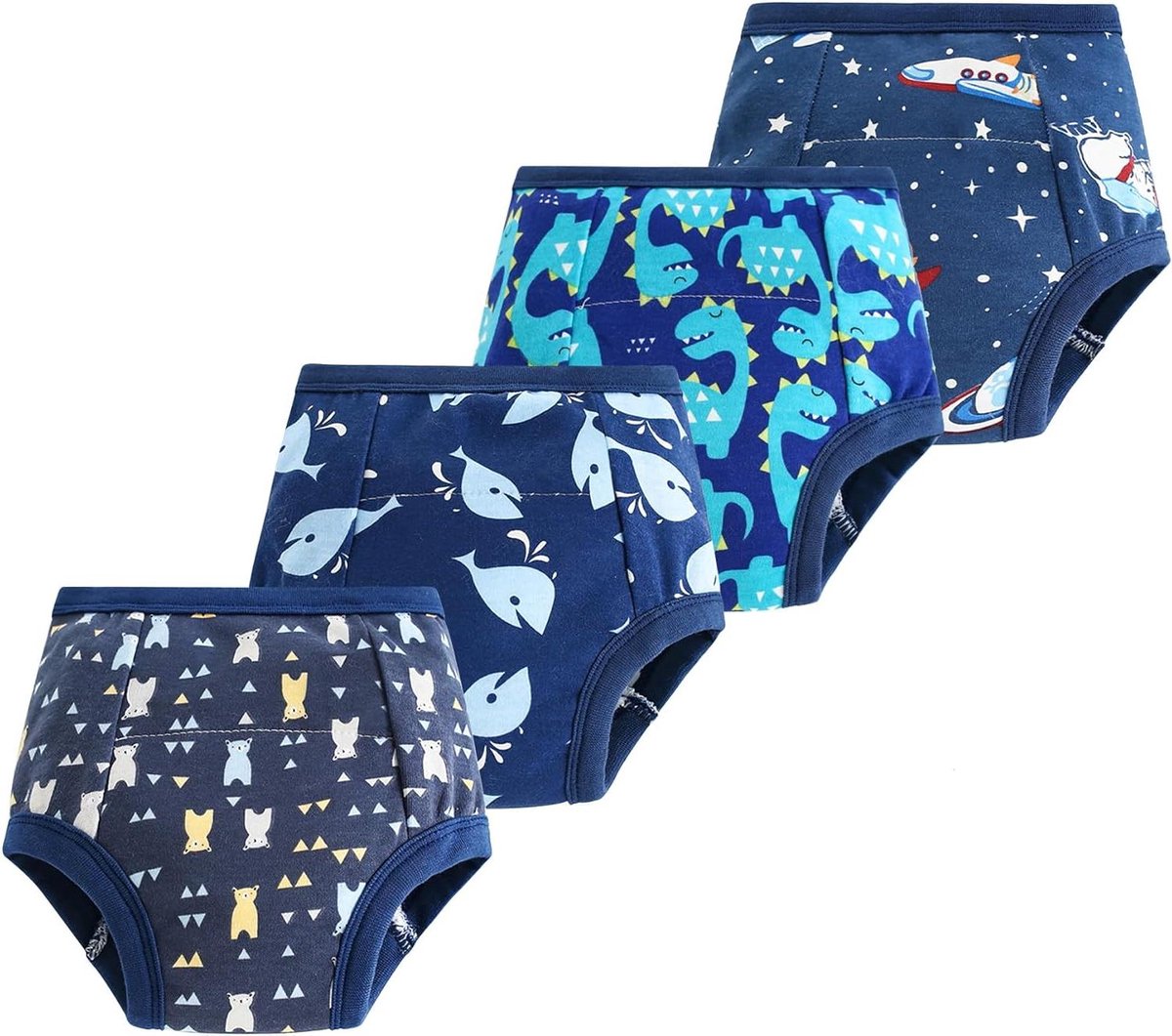 Baby Trainingsbroekjes - Potty Ondergoed - Zindelijkheidstraining - Waterdichte TPU Laag - 4 Stuks - Meerdere Patronen