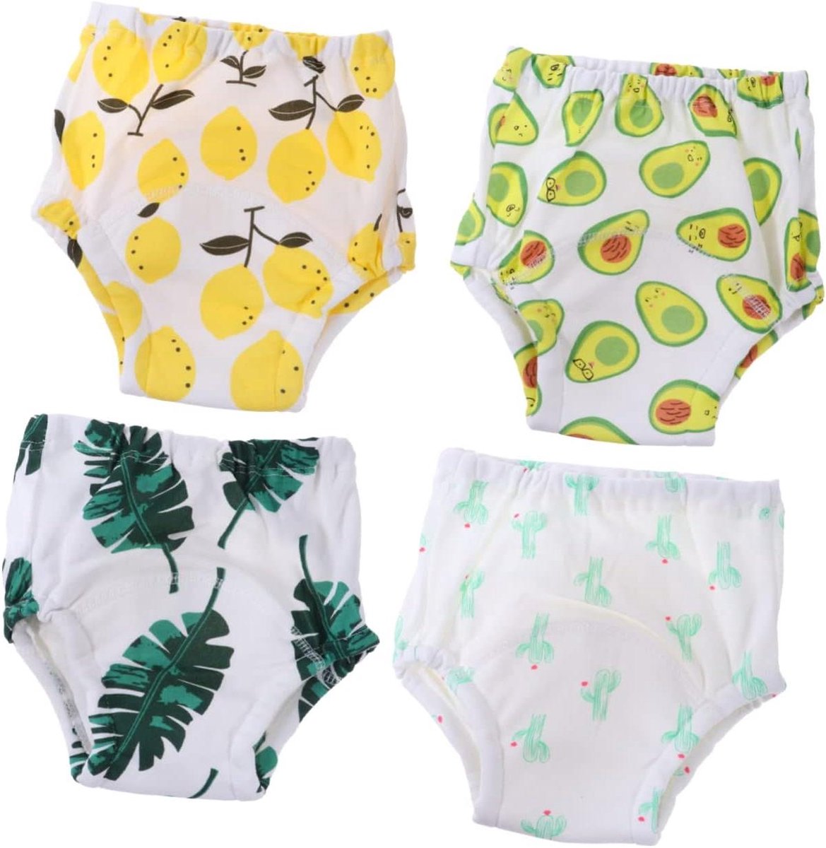 Baby Trainingsbroekjes - Oefenbroekjes - Zindelijkheidstraining - Wasbaar en Ademend - 4 Stuks - Meerdere Kleuren