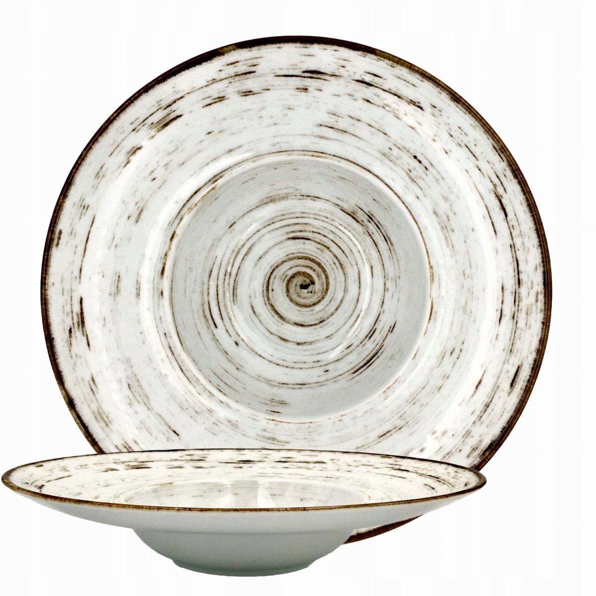 Bogucice Nostalgie Witte Diep Bord Pasta 28 cm - Alumina Porselein