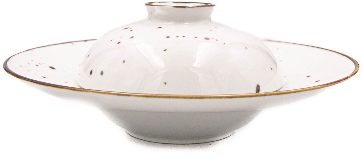 Bogucice Alumina Cottage wit deksel voor pastabord (17 cm)