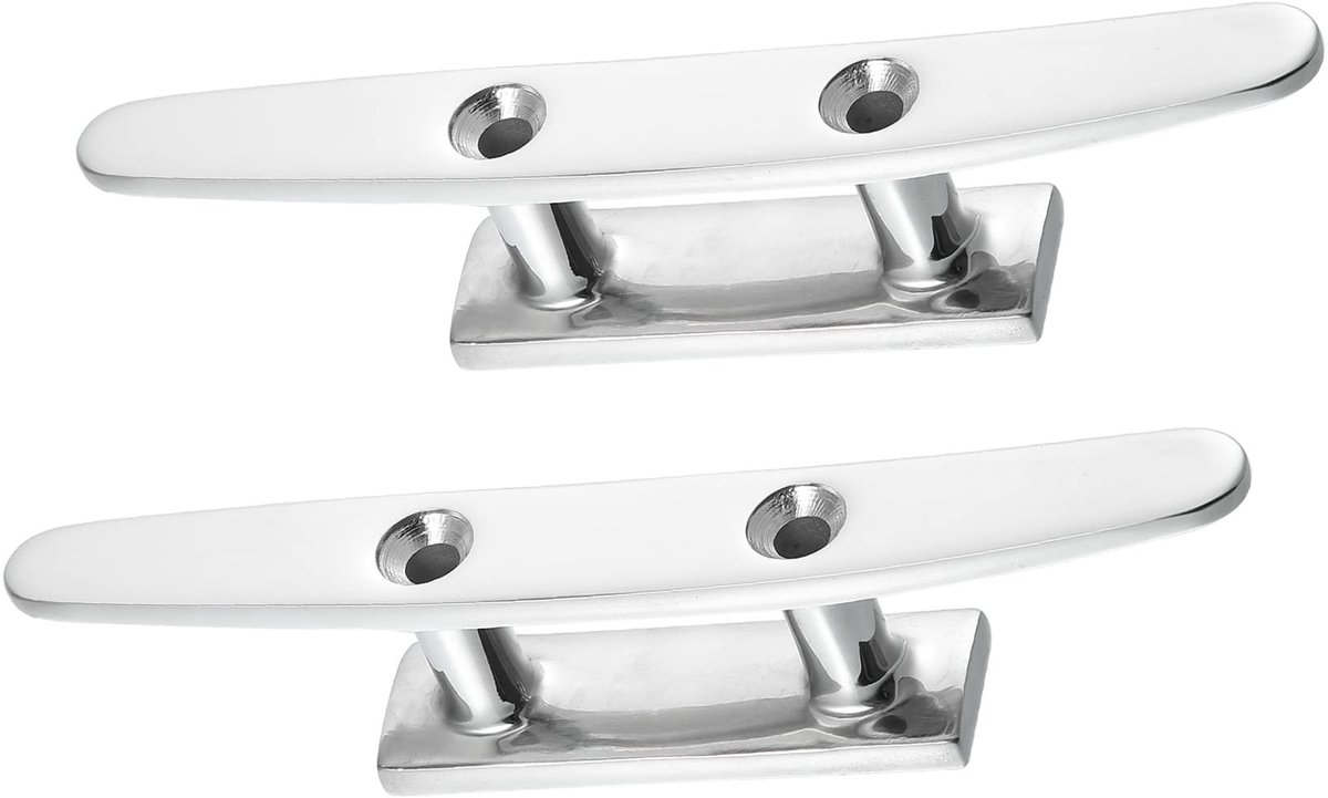 Dailygoods- Cleats roestvrij staal - Vlaggenzwembad - Haken - Dek touw - Set van 2 - Duurzaam materiaal - Touwgeleider