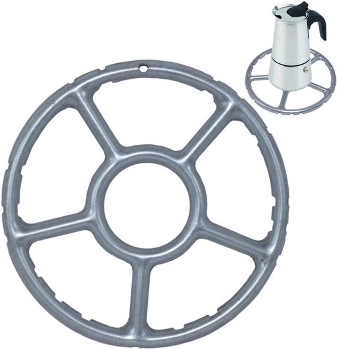 Legering Multifunctionele gasringverkleiner voor op het fornuis, 6 inch slowcooker koffiezetapparaat