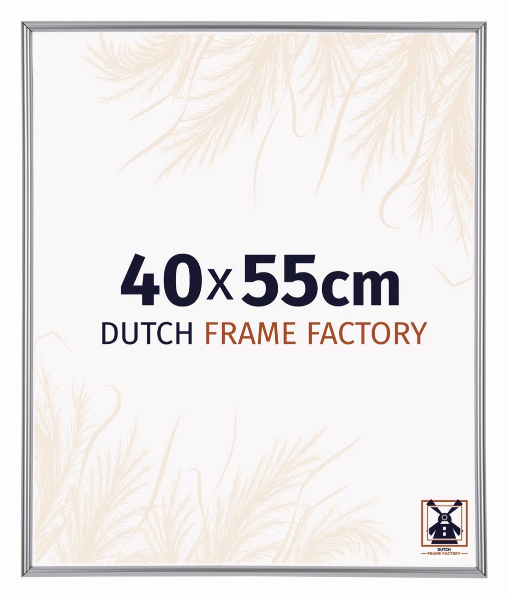Dutch Frame Factory Fotolijst 40x55 cm - Kunststof - Zilver Hoogglans - Angers