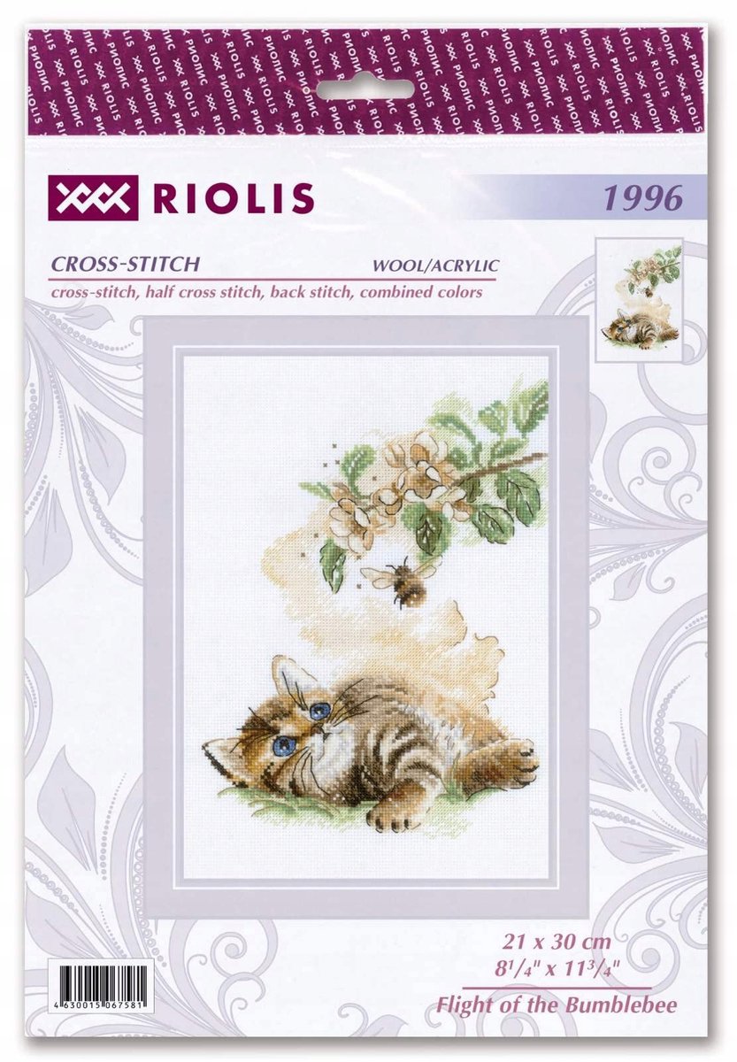 RIOLIS Borduurpakket Kruissteek 'Vlucht van de Hommel' 21x30 cm