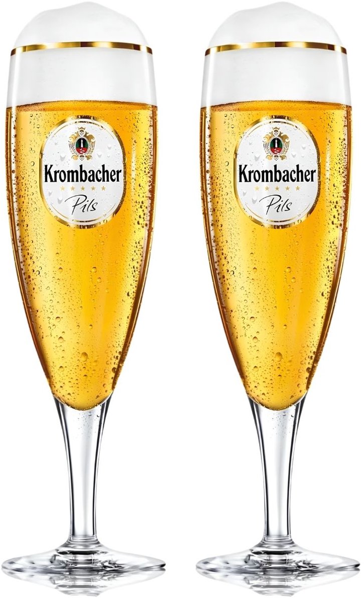 Krombacher Bierglazen Star Cup 300 ml - 2 stuks