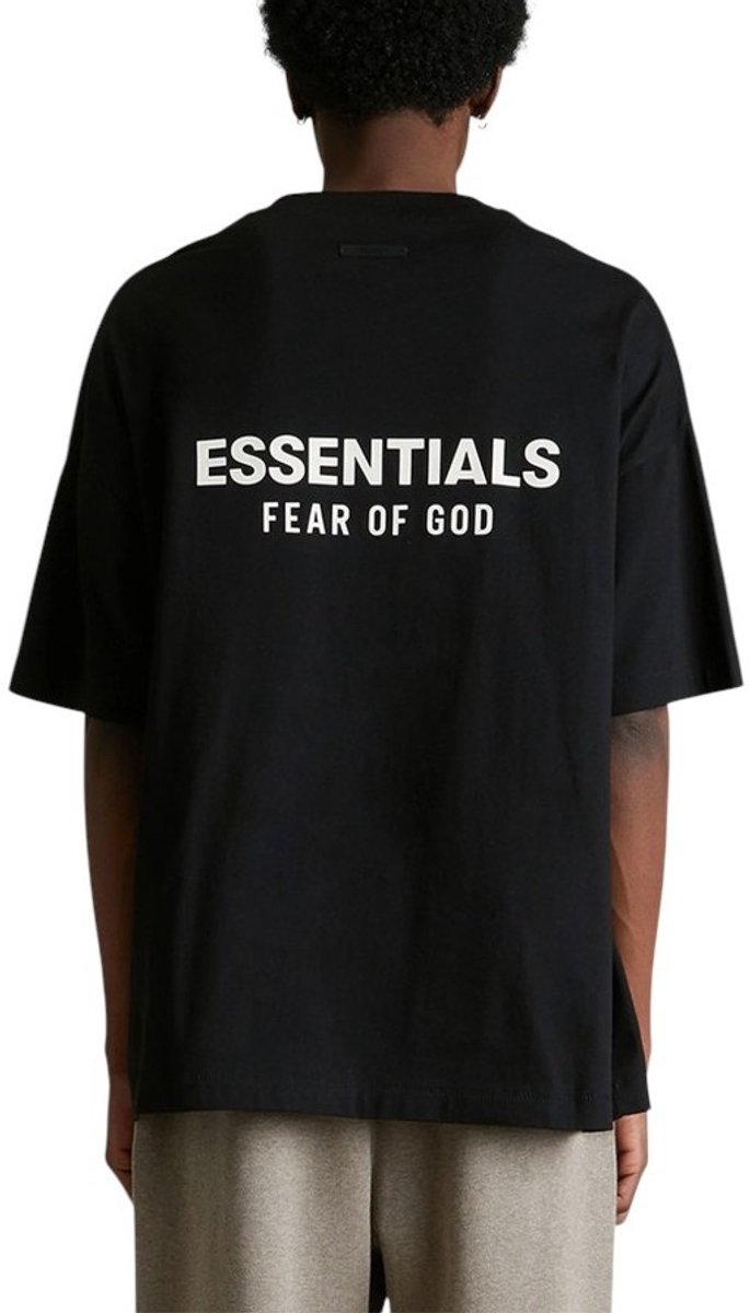 Fear Of God T-shirt Zwart BLK/WHT Tee