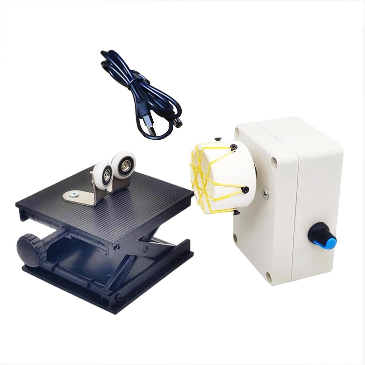 Elektrische Hengelbouwer - Wikkelmachine Hengel - Hengels Repareren - Automatische Epoxy Coating - 9 x 8 cm - Zwart