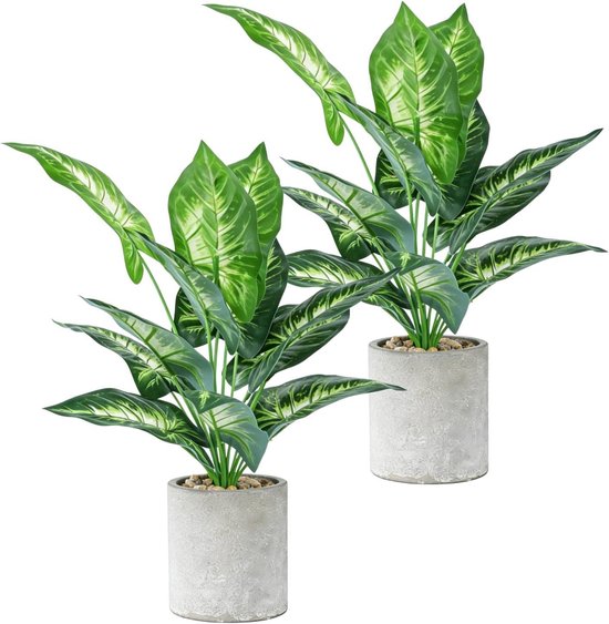 Kunstplanten Calla Lelies - Nep bloemen - Huis decoreren - Realistisch ontwerp - 40 cm - Groen