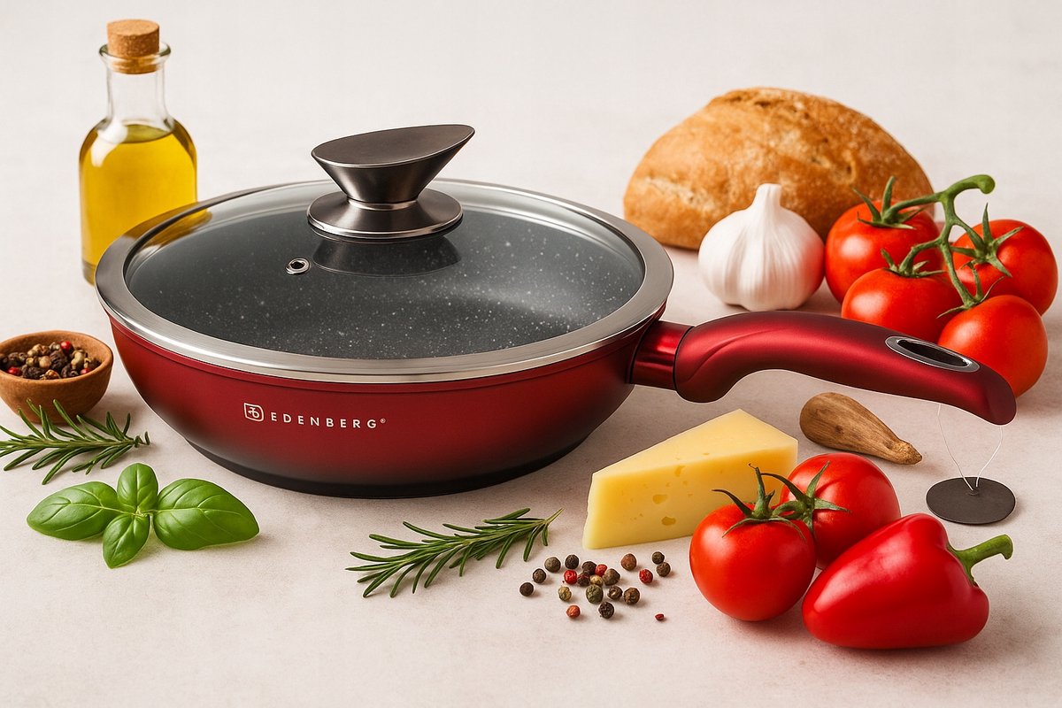 Koekenpan met Deksel 20cm - Geschikt voor Inductie & Gas