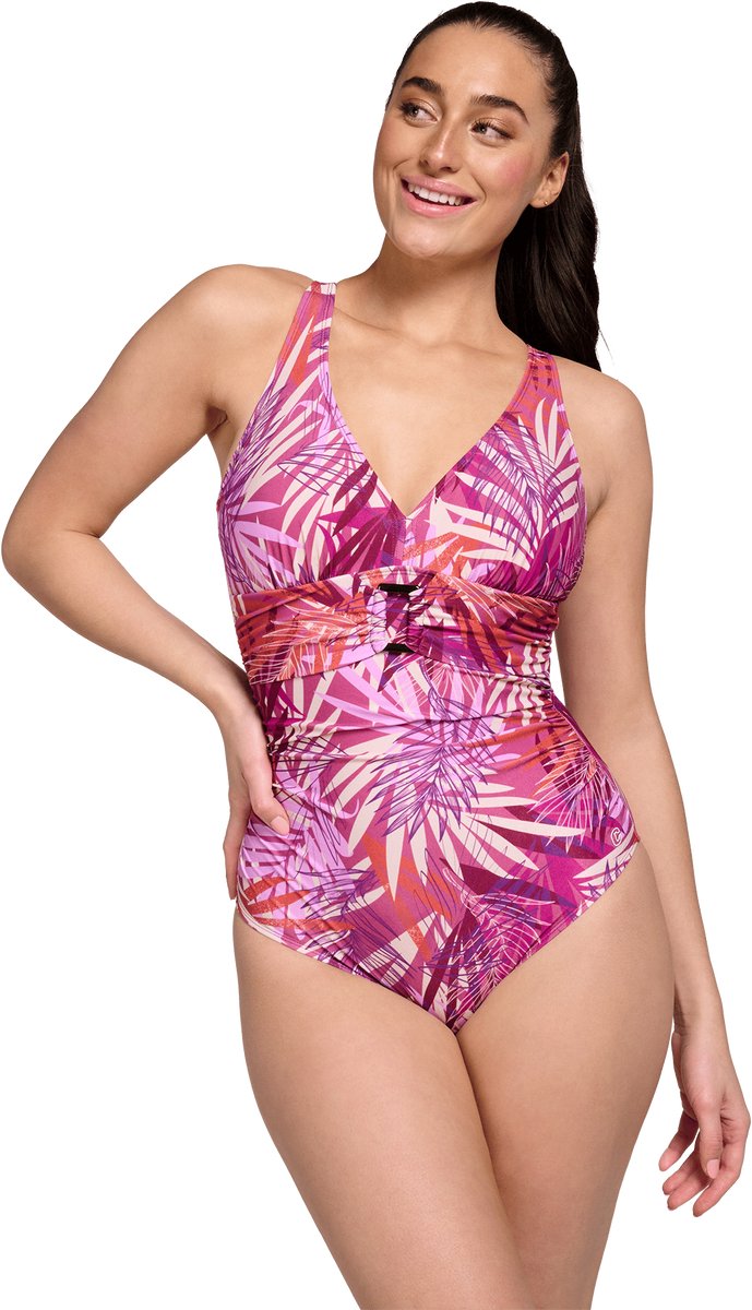 Ten Cate badpak soft cup buckle botanical leaves malaga voor Dames | Maat 46