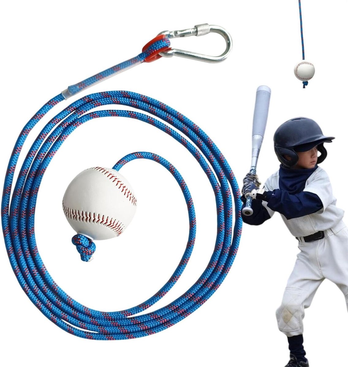 Honkbal Trainingsballen - Trainingshulpmiddel Slag - Oefenen Slagvaardigheid - Sterke Polyester Constructie - 3 Meter Touw - Niet Gespecificeerd