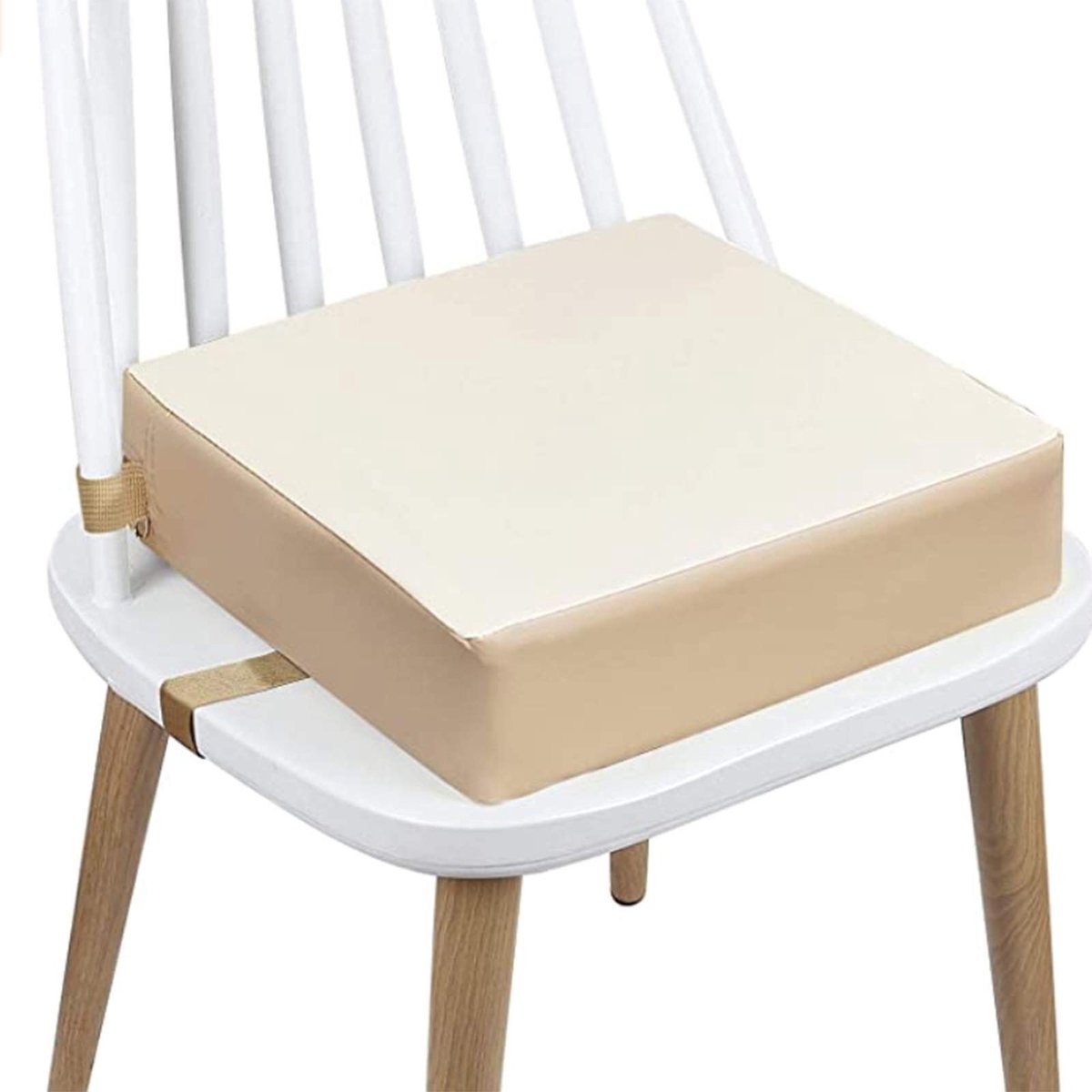 SOUQONE- Zitverhoging Draagbaar - Hoge Stoel - Wasbaar - Bamboe - Veiligheidsgesp - Comfortabele Kunstlederen Bekleding - Kinderstoel
