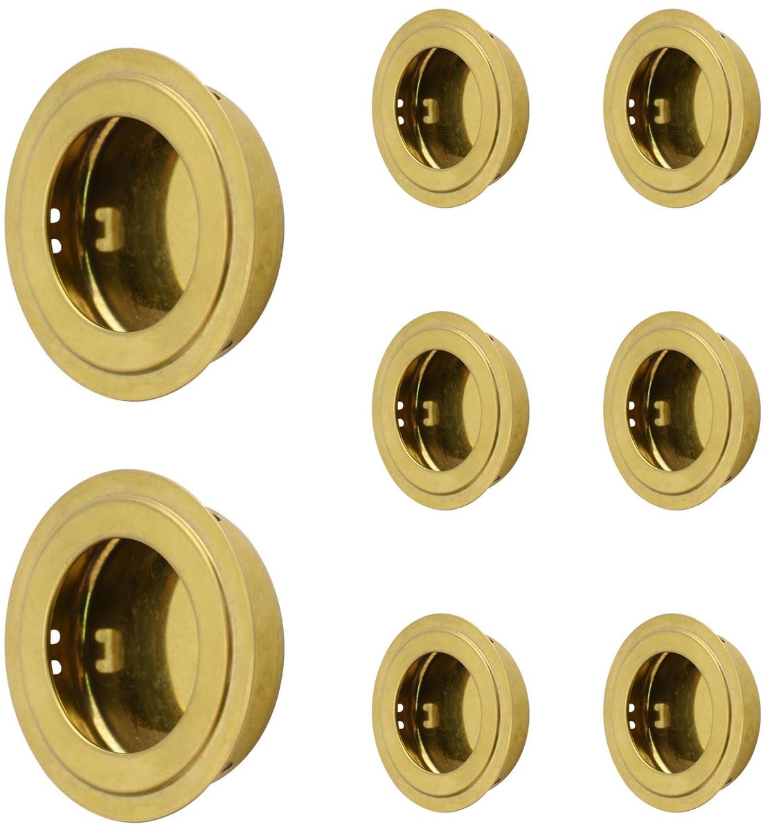 SOUQONE- Deurgreep Gouden Kleur - Verzonken Deurvinger - Roestvrij Staal - 8 Stuks - Elegant Ontwerp - Veiligheidsfunctie - Deurklink
