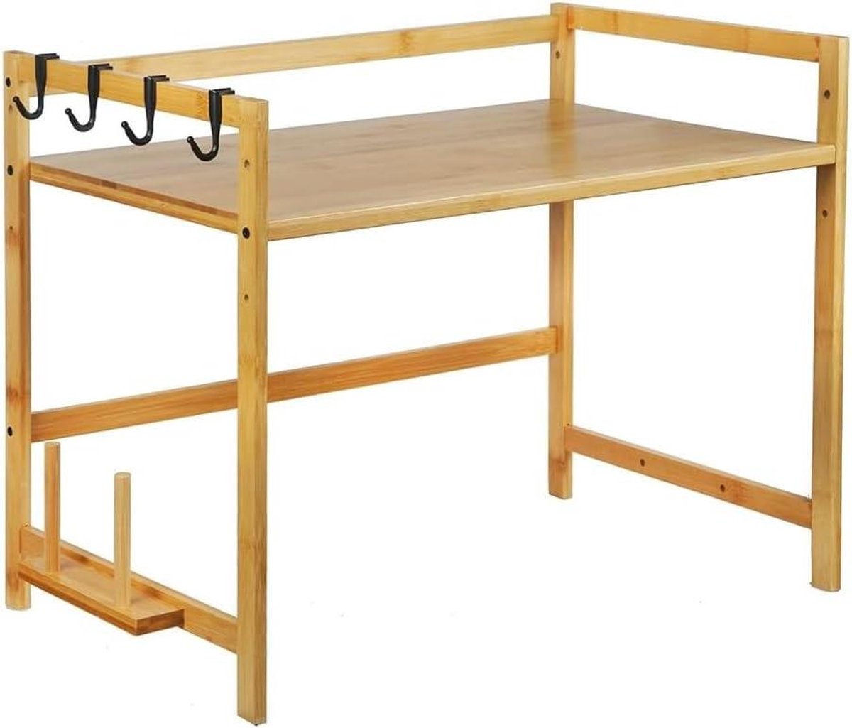 Keukenrek - Magnetron Organizer - Keuken Opbergen - Twee Lagen - Verstelbaar - Natuurlijk