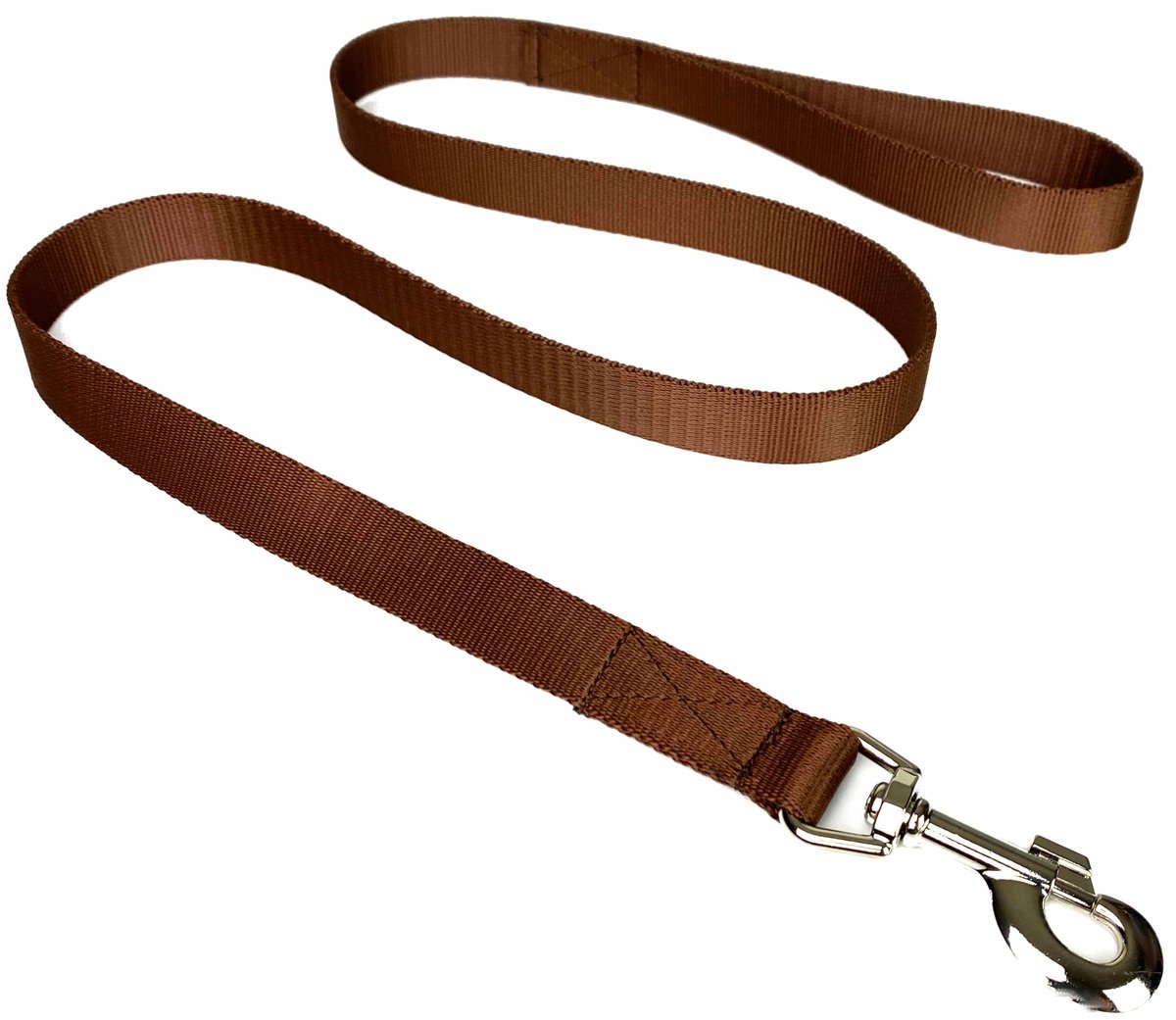 Bruine Hondenriem 140 cm / 25 mm - Stevig Polipropyleen