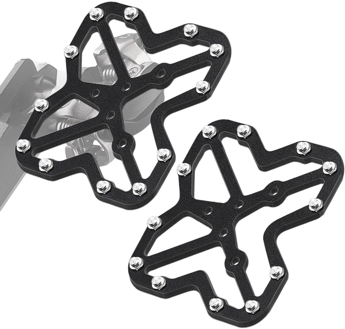 Fietspedalen Aluminiumlegering - MTB Pedalen - Veilig Fietsen - Antislip Ontwerp - 9 cm Breed - Zwart