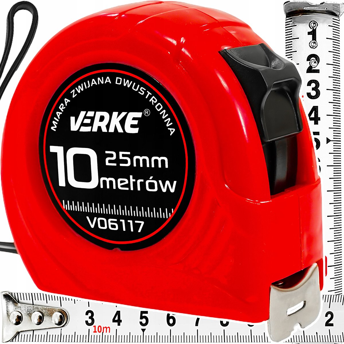 Verke Rolmaat 10m Dubbelzijdig Meetlint 25mm - Precisie & Duurzaamheid