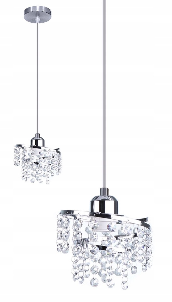 Moderne kristallen plafondlamp - Chroom, E27