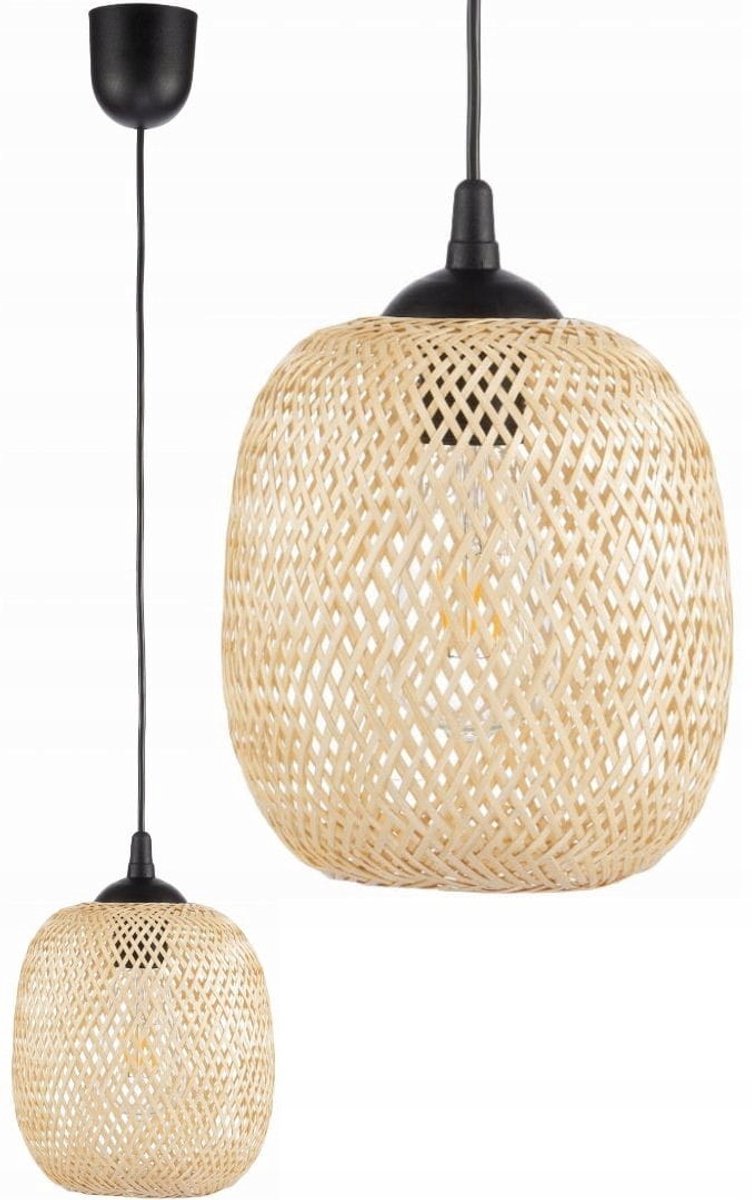 BOHO bamboe hanglamp fijn vlecht PHU12B - 96cm