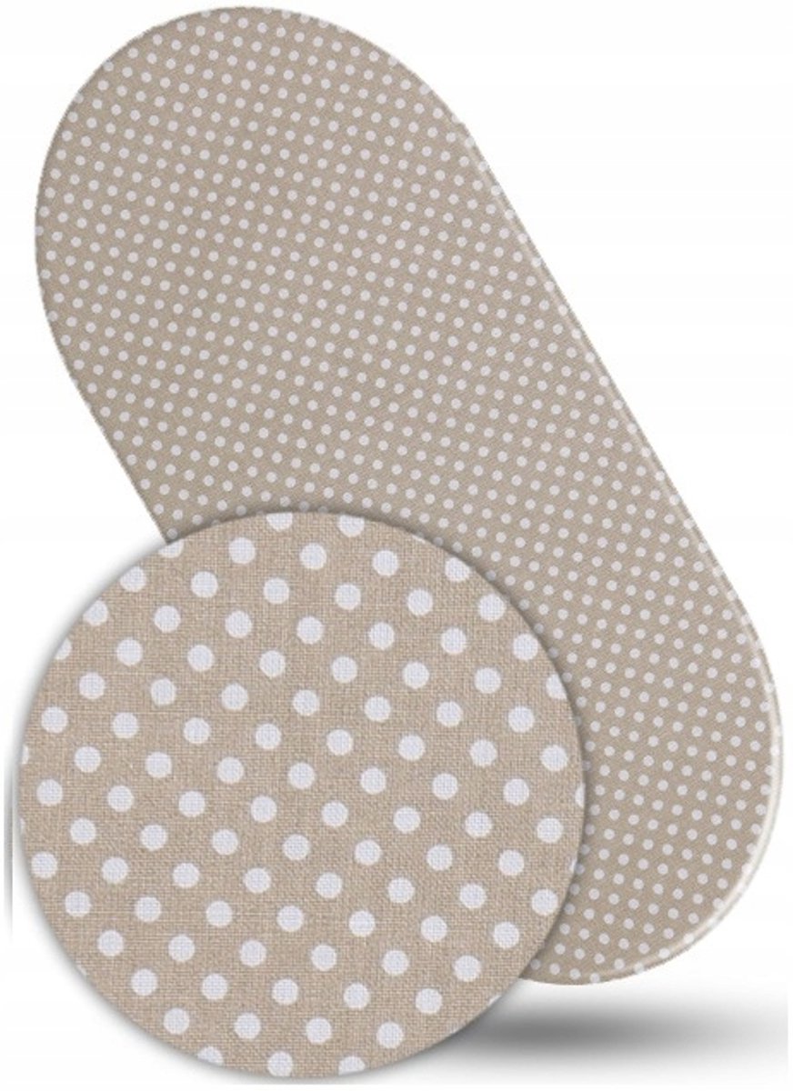Babymam Hoeslaken Kinderwagen 38x80cm Katoen met Elastiek - Beige Polka Dot