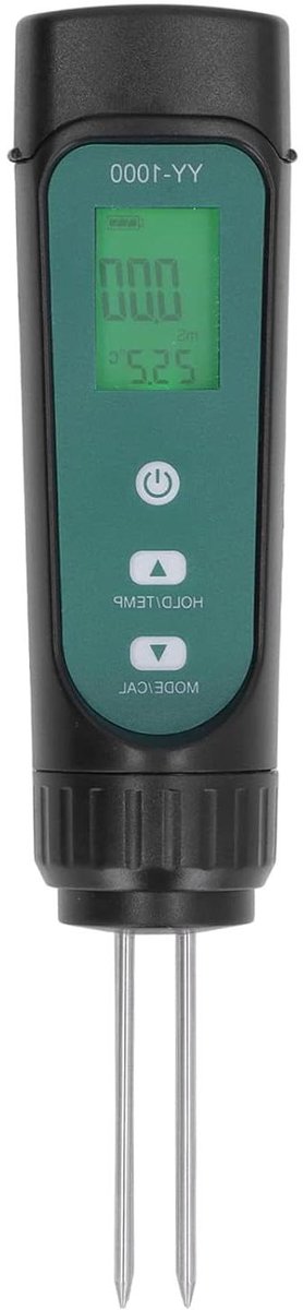 Digitale Bodemmeter - EC Vochtigheid Tester - Planten Verzorgen - 3-in-1 Meting - LED Achtergrondverlichting - Zwart