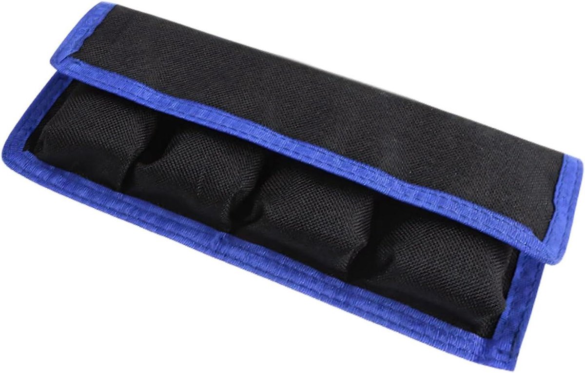 Batterij Houder Tas - Stroomcel Opbergdoos - Elektronica Vervoeren - Schokbestendig Nylon - Compact Formaat - Grijs