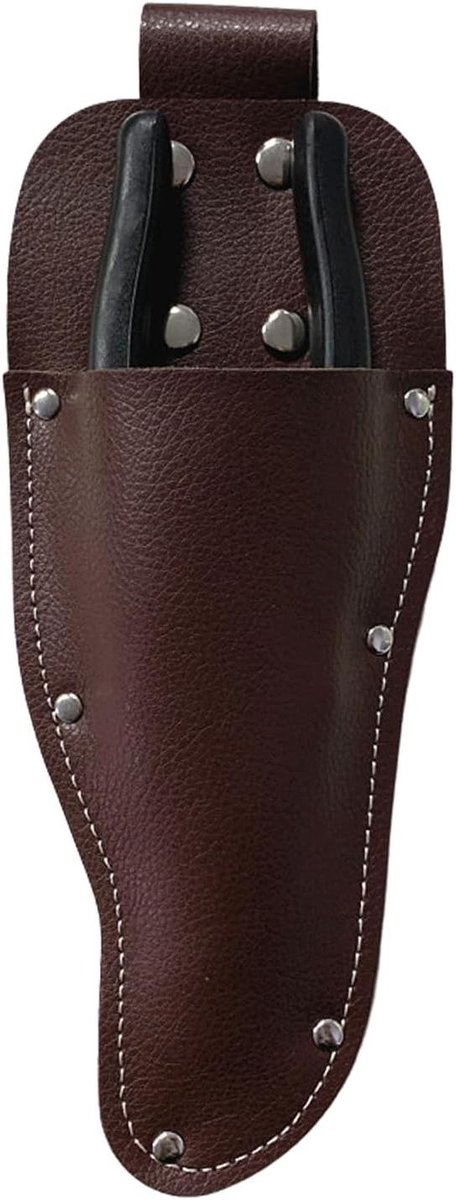 Tuingereedschap Houder - Schaar Tas - Tuinieren Organiseren - Metalen Clip - 9 x 24 cm - Koffie