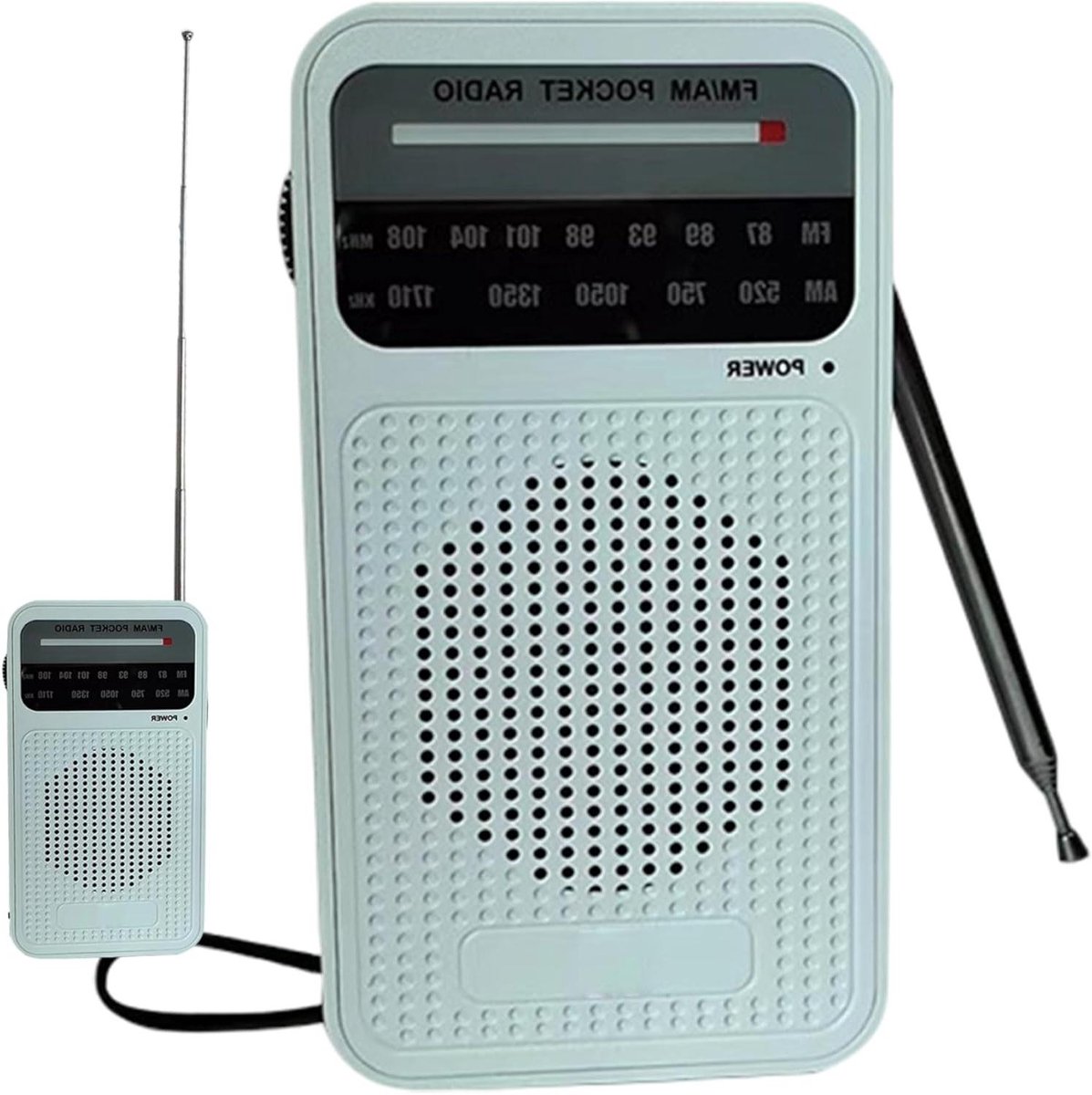 Draagbare radio - Transistorradio AM FM - Noodsituaties en reizen - Lange afstandsontvangst - 13 x 7 x 4 cm