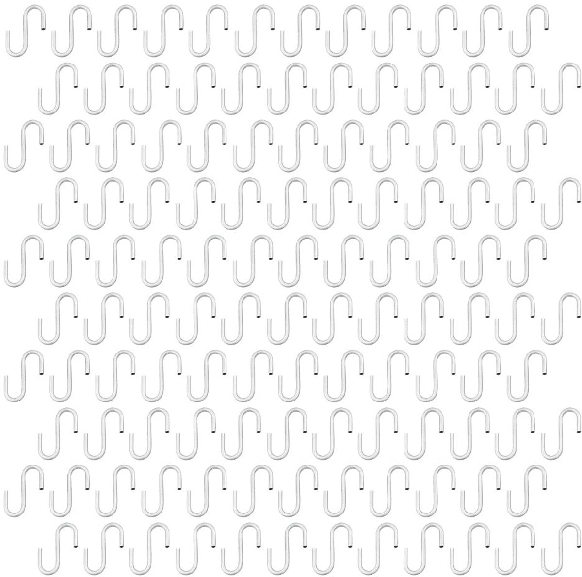 ZEYNOMAX- S-haken 120 stuks - Zilverkleurige S-vormige haken - Multifunctionele ophanghaken - Voor binnen/buiten gebruik - Eenvoudig te bevestigen zonder boren