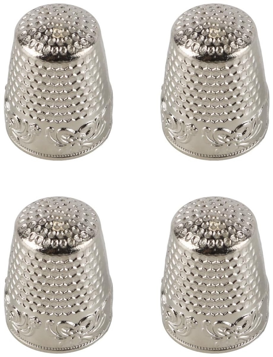 Dailygoods - Set van 4 Naaivingerhoeden van Metaal voor Bescherming