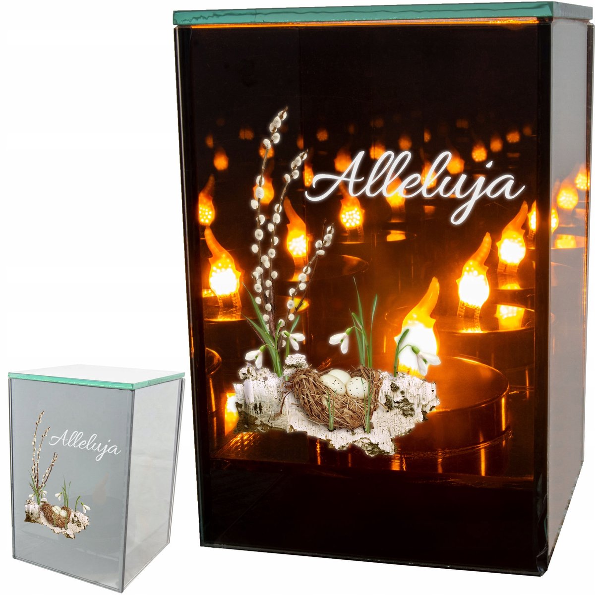 LED Graf-lantaarn met oneindig vlameffect - Moderne Graf-decoratie