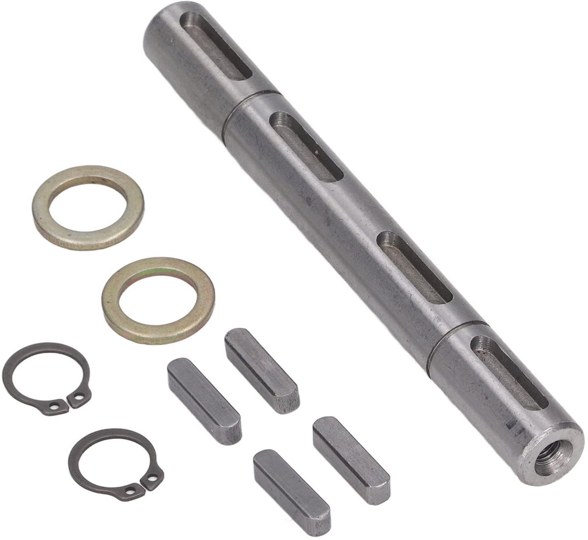 JHUBERS- Wormreductiemiddel Dubbele Uitgaande As - Gelegeerd Staal - 14 Mm Diameter - 128 Mm Lengte - Groot Draagvermogen - Stabiele Prestaties - Reductiemiddel