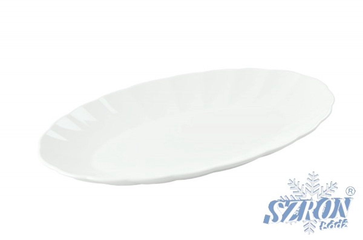 Ovaal Melamine Dienblad Wit - 498x557x48mm