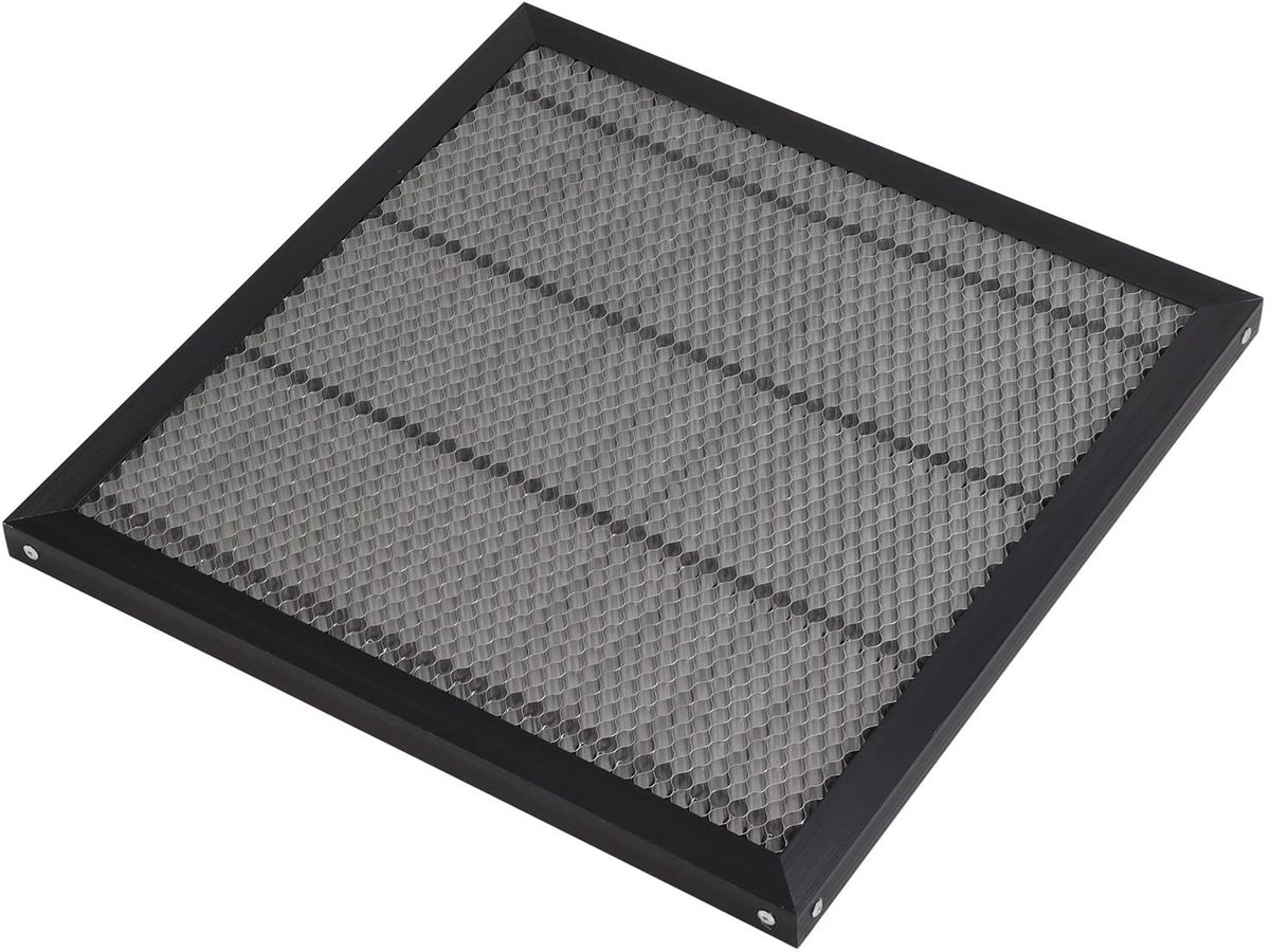 Cosensi- Werktafel Aluminium - CNC-bewerkt - Lasersnijbed - Mesh-design - Roestvrij en Duurzaam - 400 x 400 mm