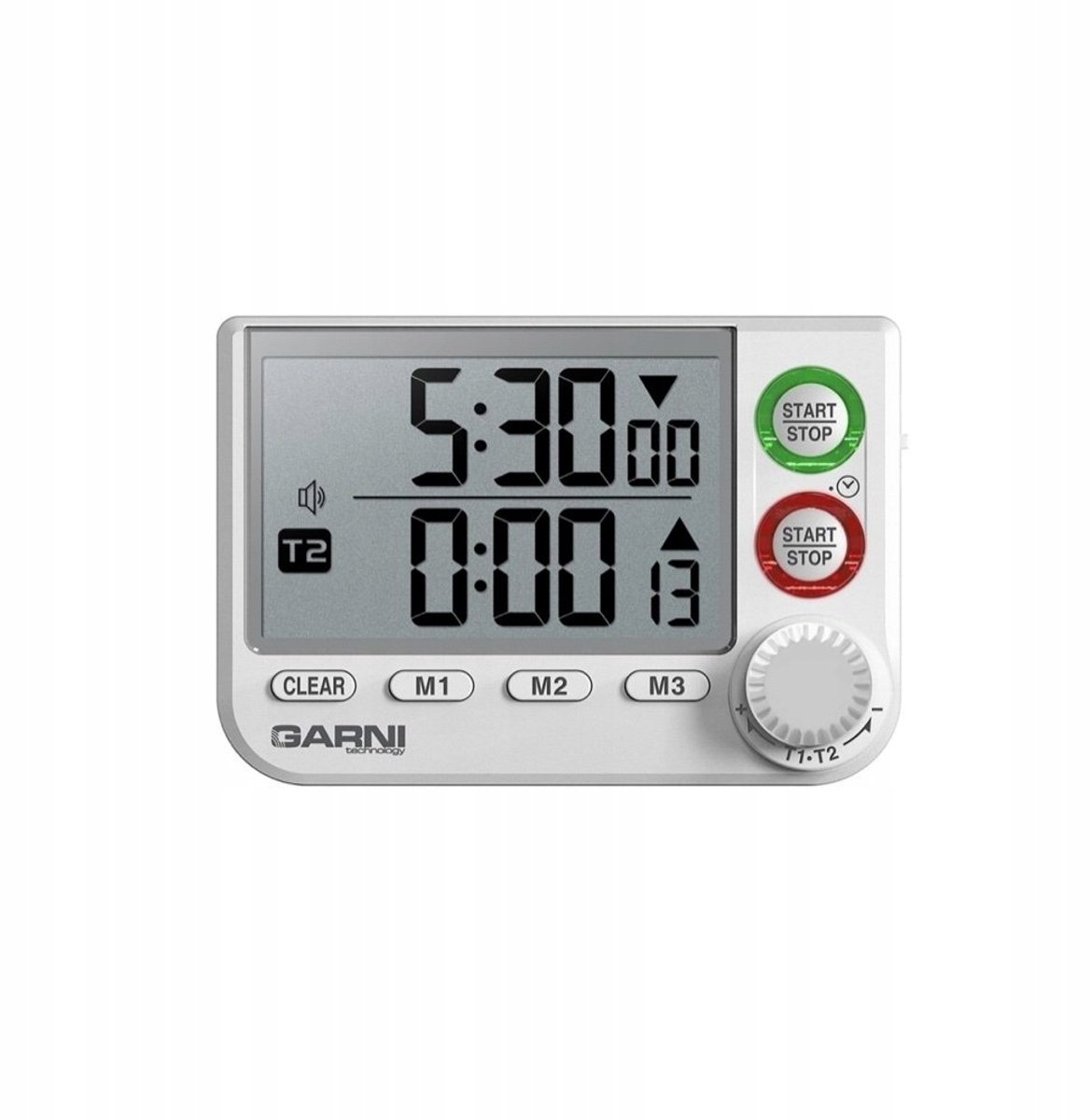 GARNI KT2 digitale kookwekker met stopwatch en dubbele countdown
