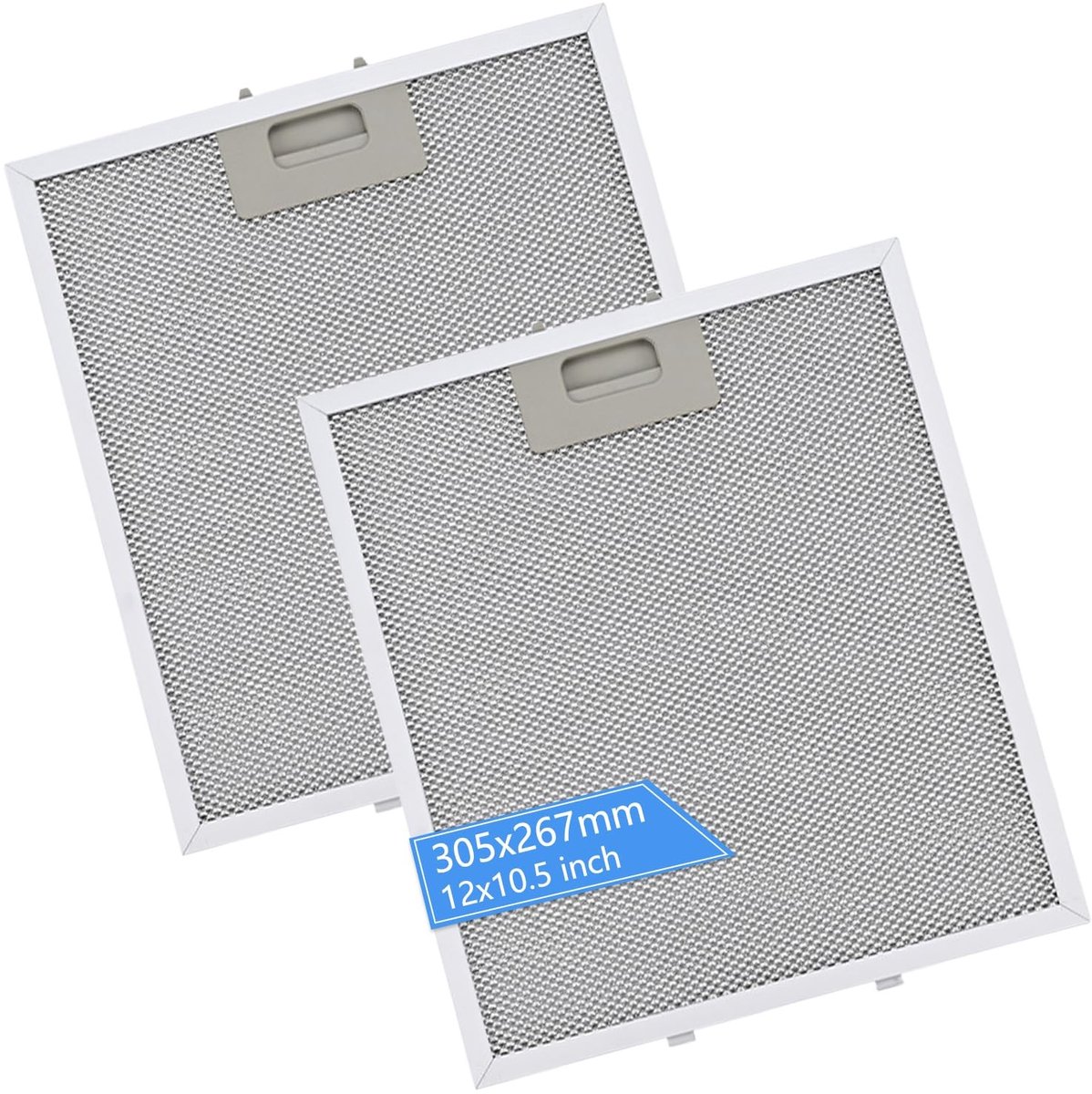ZEYNOMAX- Afzuigkapfilter 5-laags - Universeel - Vetfilter - Knipbaar - 2-pack - Afmetingen 305x267x9mm