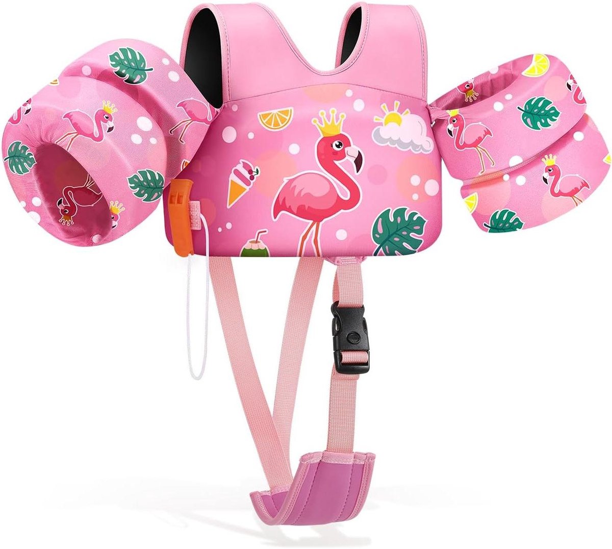 Zwemvest Kinderen – Drijfhulp Badpak – Veilig Leren Zwemmen – Verstelbare Binnenband – 6-15 kg – Roze Flamingo Zwemvest Kinderen – Drijfhulp Badpak – Veilig Leren Zwemmen – Verstelbare Binnenband – 6-15 kg – Roze Flamingo
