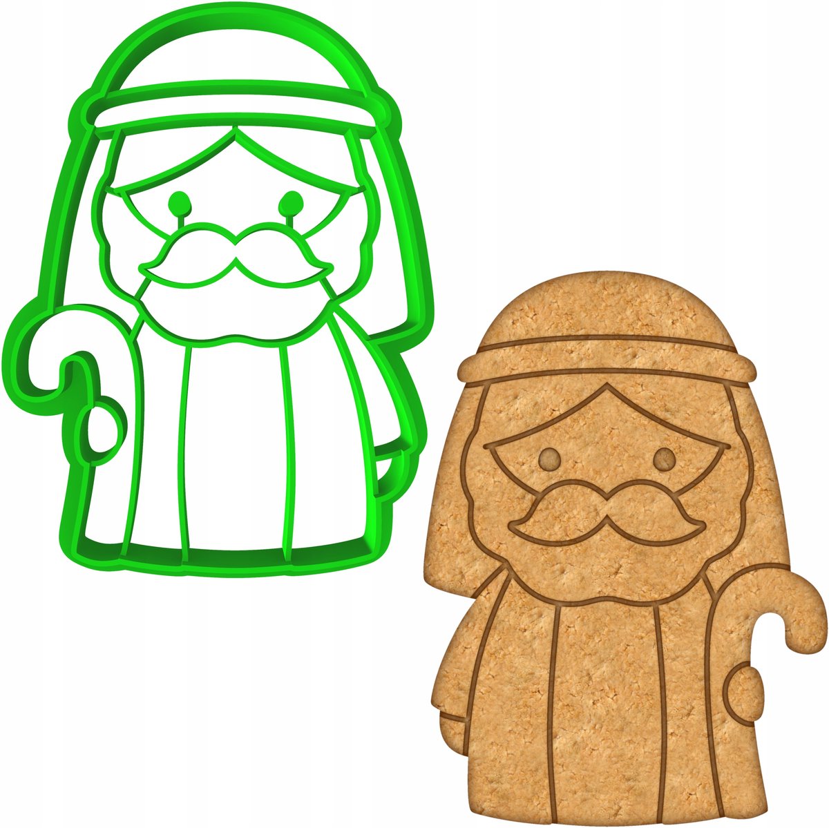 Kerstkoekjesvorm Jozef - 8cm - Koekjesuitsteker voor Bakken