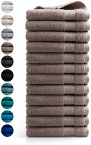 Serviettes DoubleDry 50 x 100 - lot de 12 - Qualité hôtelière 500 g/m2 - 12x Nougat