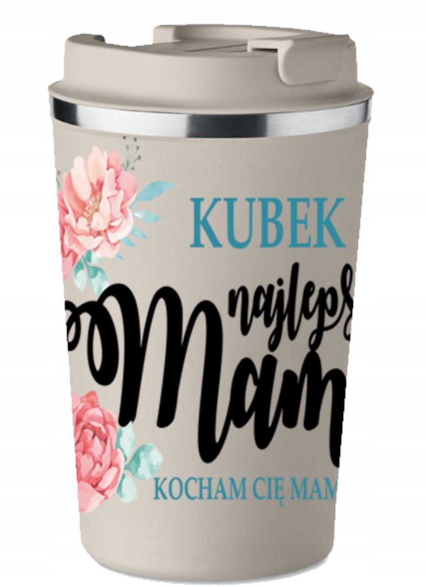 Premium Thermosbeker Beige - Cadeau voor Moederdag - 350ml