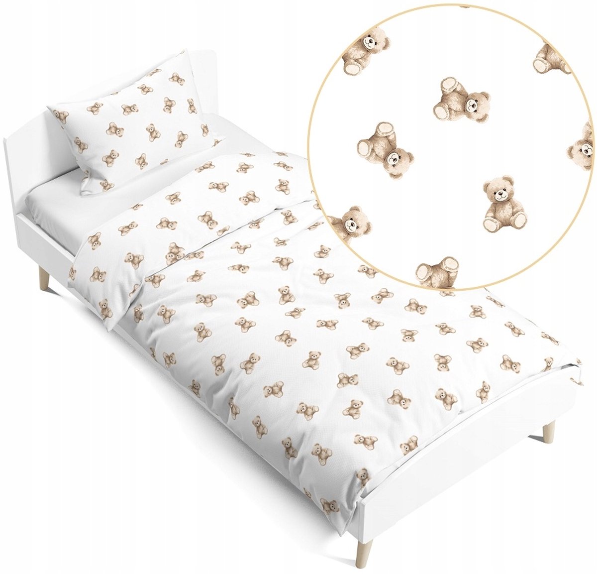 Babymam Kinderbeddengoed 140x200 cm - Teddy Beer