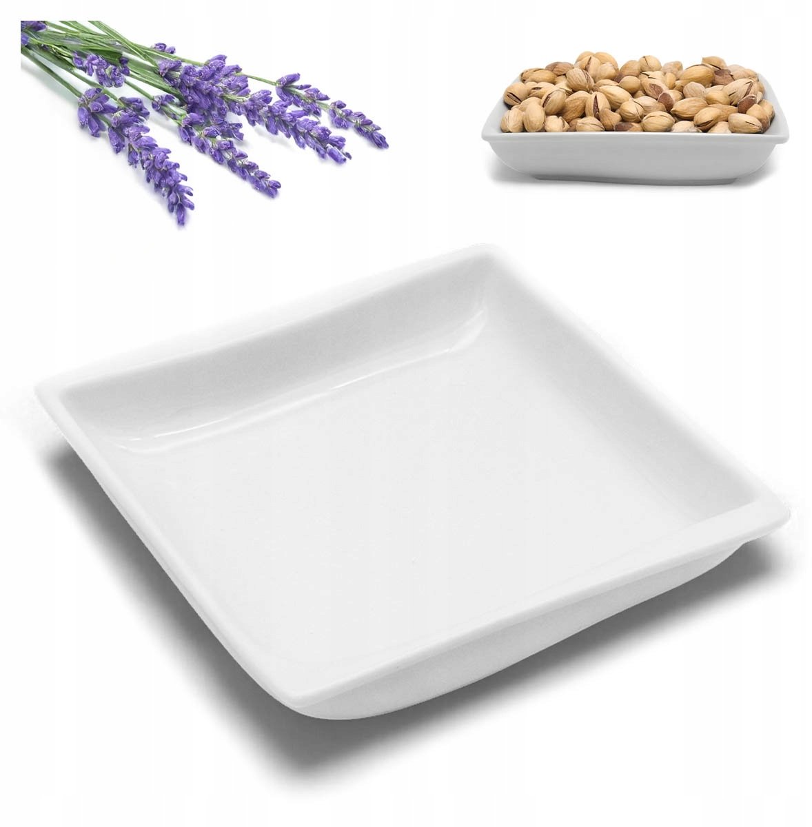 Kwadratbord Porselein Wit 16cm - Klassiek Servies