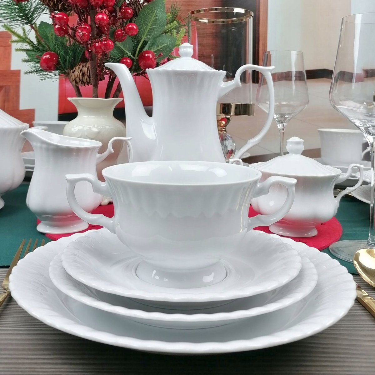 Chodzież Iwona C000 Servies: 120-delig Diner- & Koffieservies voor 12 personen