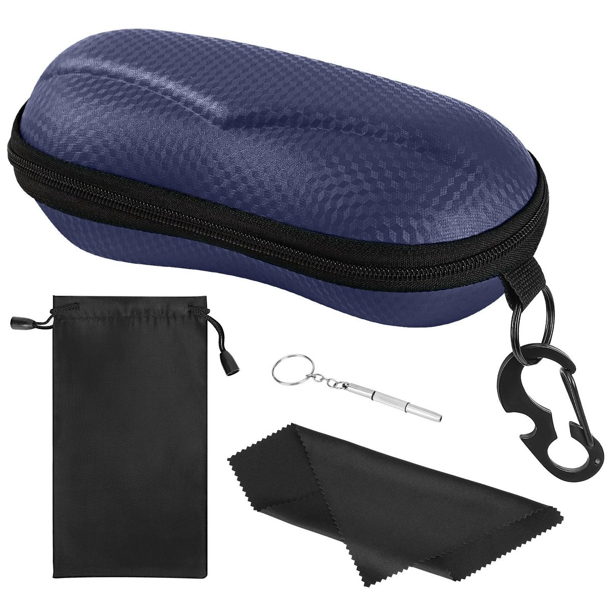 Dailygoods- Zonnebrilhoes - EVA Semi Hard Shell - Antikras - Unisex - Opbergcase - Inclusief Microvezeldoek - Lichtgewicht en Draagbaar - Brilcase