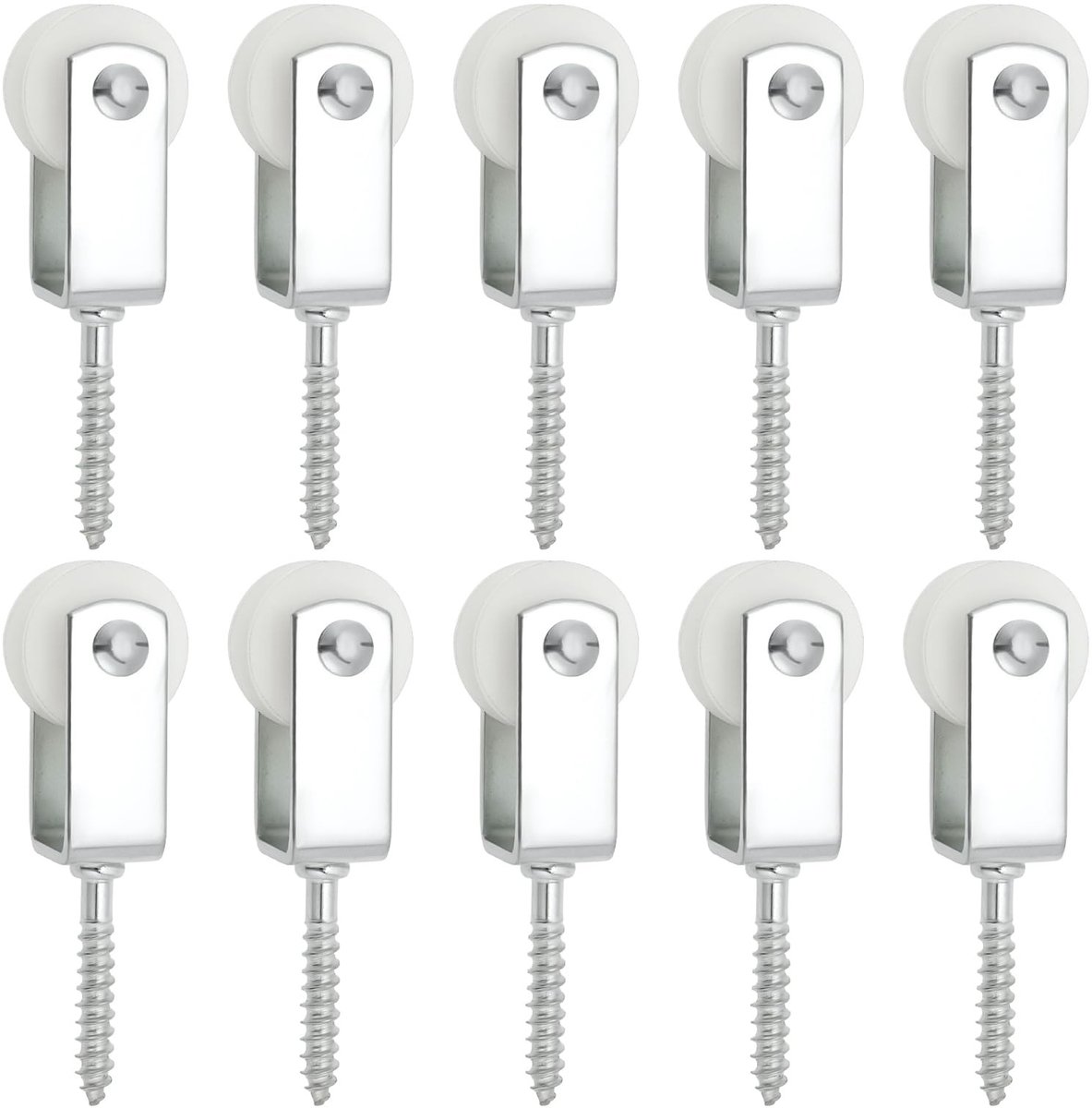 Dailygoods- Katrollen 25mm - Nylon Katrollen - Takel voor Binnen - Opknoping - Compacte Montage 38x6mm - Slijtvast en Ruimtebesparend - Waslijnkatrollen