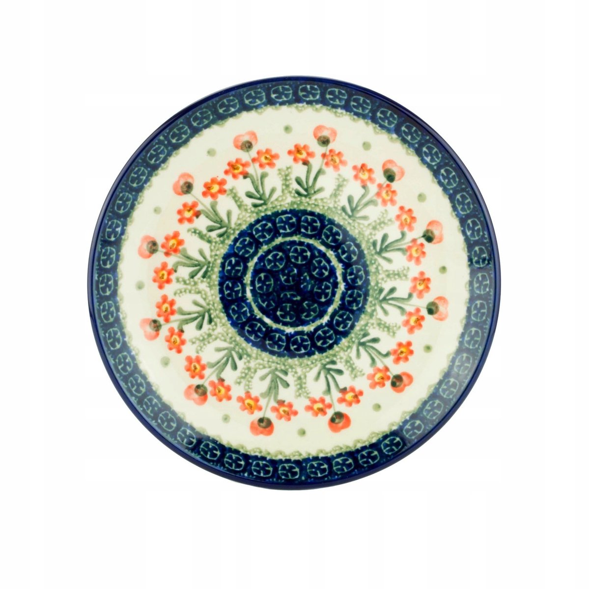 Bolesławiec dessertbord 20 cm - handgemarkeerd keramiek